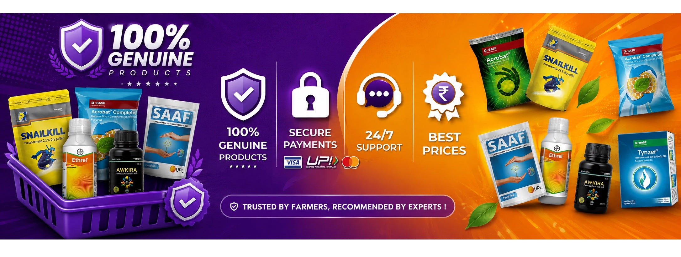 100% Genuine Products - Trusted by Farmers, Recommended by Experts